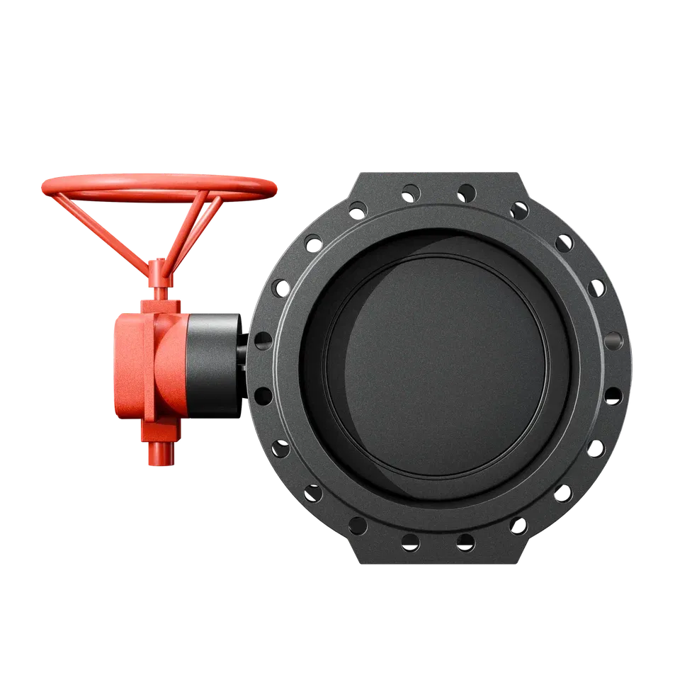 Поворотный затвор VAG EKN® M DN 2400 PN 6 с редуктором и маховиком